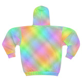 Rainbow Grid Unisex Zip Hoodie