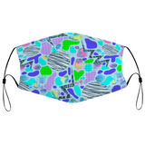 Electric Party Blues Reusable Mask
