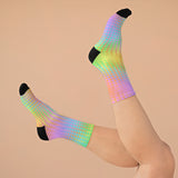 Rainbow Grid Socks