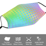 Rainbow Grid Reusable Mask
