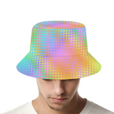 Rainbow Grid Bucket Hat