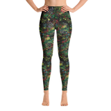 Midnight Mushrooms Yoga Leggings