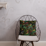 Midnight Mushrooms Square Pillow