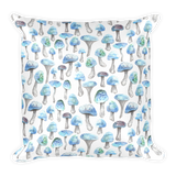 Blue Shroom Square Pillow