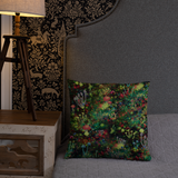 Midnight Mushrooms Square Pillow