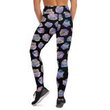Black Crystal Cluster Yoga Leggings