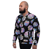 Black Crystal Cluster Unisex Bomber Jacket