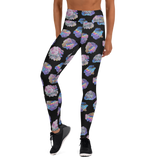 Black Crystal Cluster Yoga Leggings