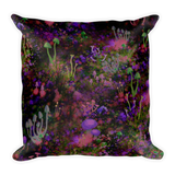 Sunset Shrooms Square Pillow