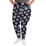 Black Crystal Cluster Plus Size Leggings