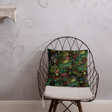 Midnight Mushrooms Square Pillow