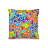 Groovy Shrooms Throw Pillow