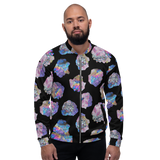 Black Crystal Cluster Unisex Bomber Jacket