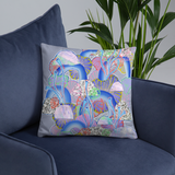 Grey Organism Square Pillow