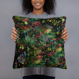 Midnight Mushrooms Square Pillow