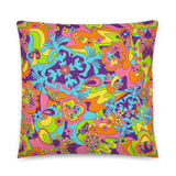Groovy Shrooms Throw Pillow