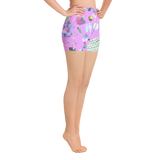 Bubblegum Garden Yoga Shorts
