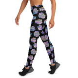 Black Crystal Cluster Yoga Leggings