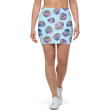 Blue Crystal Cluster Mini Skirt