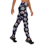 Black Crystal Cluster Yoga Leggings