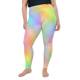 Rainbow Grid Plus Size Leggings
