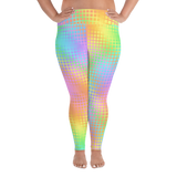 Rainbow Grid Plus Size Leggings