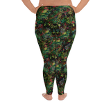 Midnight Mushrooms Plus Size Leggings