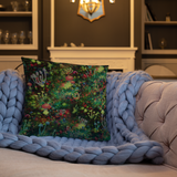 Midnight Mushrooms Square Pillow
