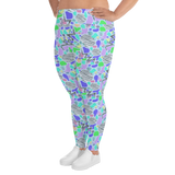 Electric Party Blues Plus Size Leggings