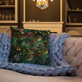 Midnight Mushrooms Square Pillow
