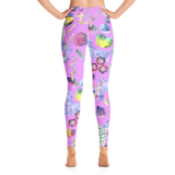 Bubblegum Garden Yoga Leggings