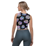 Black Crystal Cluster Crop Top