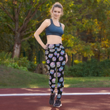 Black Crystal Cluster Yoga Leggings