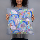 Grey Organism Square Pillow