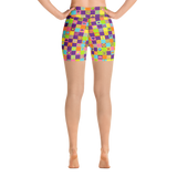 Disco Squares Yoga Shorts