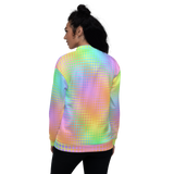 Rainbow Grid Unisex Bomber Jacket