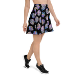 Black Crystal Cluster Skater Skirt