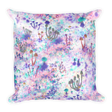 Fairy Fungus Square Pillow