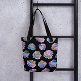 Black Crystal Clusters Tote bag