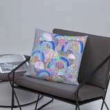 Grey Organism Square Pillow