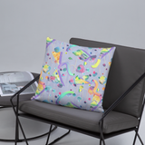 Squiggle Stones Square Pillow