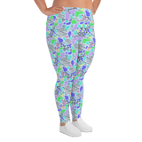 Electric Party Blues Plus Size Leggings
