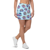 Blue Crystal Cluster Mini Skirt
