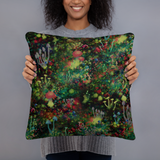 Midnight Mushrooms Square Pillow
