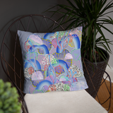 Grey Organism Square Pillow