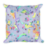 Squiggle Stones Square Pillow