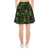 Midnight Mushrooms Skater Skirt