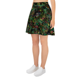 Midnight Mushrooms Skater Skirt