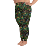 Midnight Mushrooms Plus Size Leggings