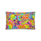 Groovy Shrooms Throw Pillow